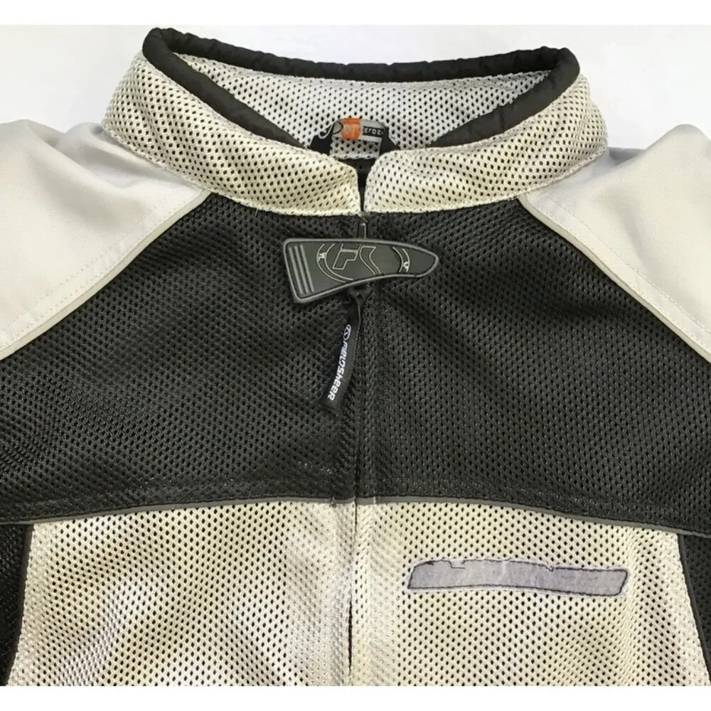 Fieldsheer Motorcycle Riding Jacket Mens 3XL Black Gray Mesh Armored Padded Rain